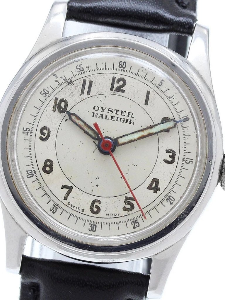 Oyster Watch Co Raleigh 3478 Vintage Silver Dial Hand Winding Boys891761